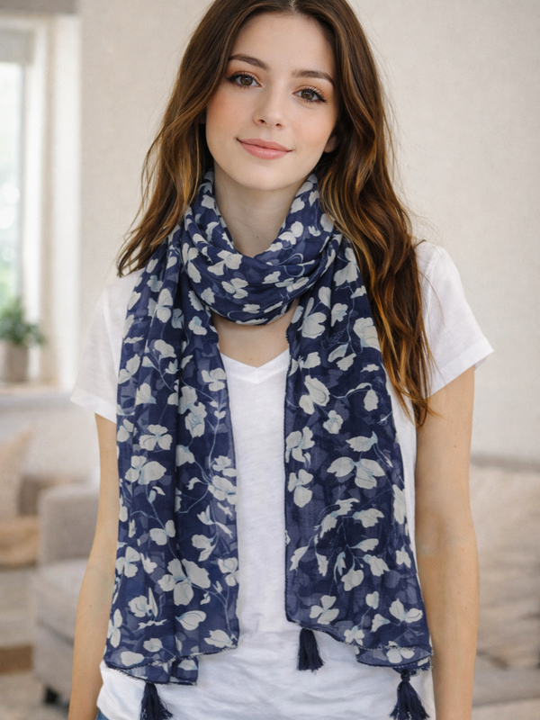 Stunning Multicolor Printed Tabby silk Designer Scarves/Stoles for Women SC24