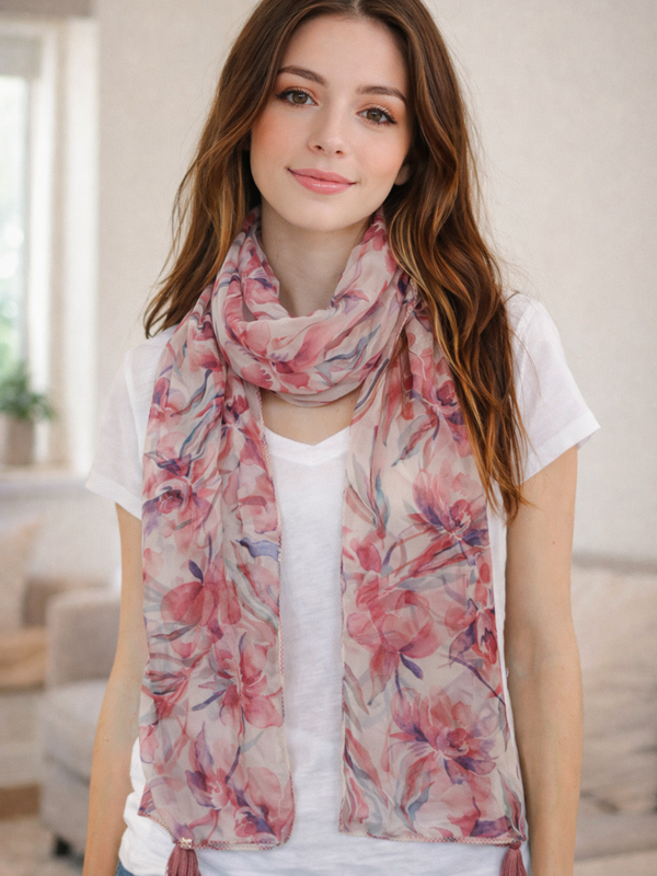 Charming Multicolor Printed Tabby silk Regular Wear Scarves/Stoles for Women SC25
