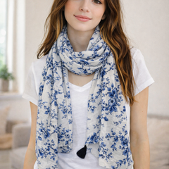 Appealing Black Printed Muslin Everyday Scarves/Stoles for Women SC27