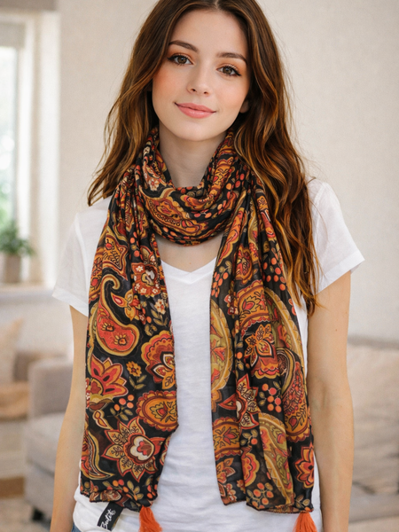 Gorgeous Multicolor Printed Muslin Daily Wear Scarves/Stoles for Women SC28