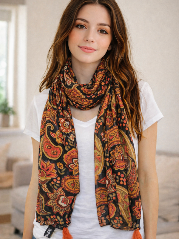 Gorgeous Multicolor Printed Muslin Daily Wear Scarves/Stoles for Women SC28