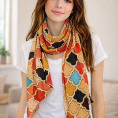 Stunning Multicolor Printed Muslin Designer Scarves/Stoles for Women SC31