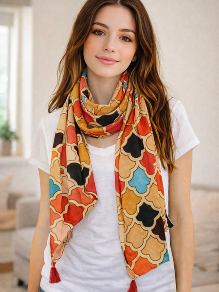 Stunning Multicolor Printed Muslin Designer Scarves/Stoles for Women SC31