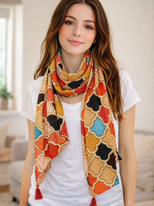 Stunning Multicolor Printed Muslin Designer Scarves/Stoles for Women SC31