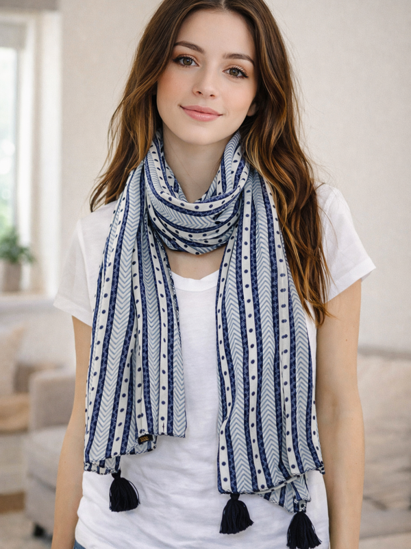 Splendid Multicolor Printed Muslin Regular Wear Scarves/Stoles for Women SC32
