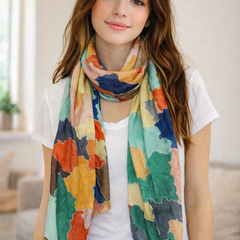 Classy Multicolor Printed Muslin Everyday Scarves/Stoles for Women SC33