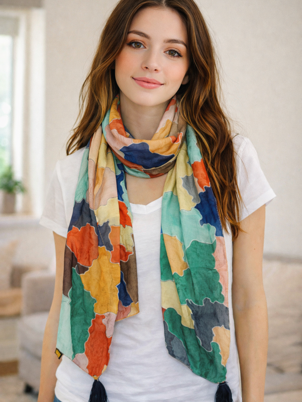 Classy Multicolor Printed Muslin Everyday Scarves/Stoles for Women SC33