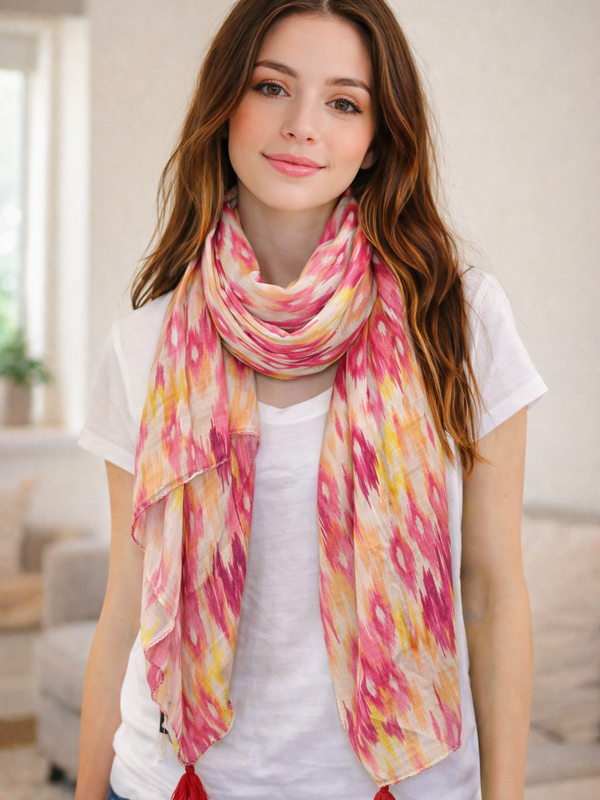 Appealing Black And White Printed Muslin Designer Scarves/Stoles for Women SC37