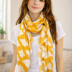 Pretty Multicolor Printed Muslin Lightweight Scarves/Stoles for Women SC39