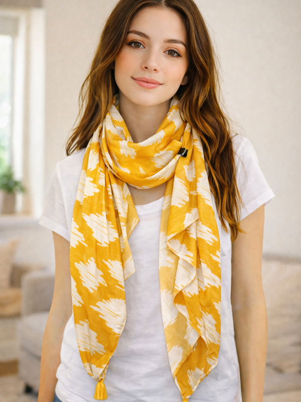 Pretty Multicolor Printed Muslin Lightweight Scarves/Stoles for Women SC39