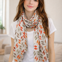 Elegant Green Printed Muslin Everyday Scarves/Stoles for Women SC40