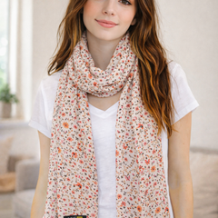 Stunning Pink Printed Muslin Regular Wear Scarves/Stoles for Women SC6