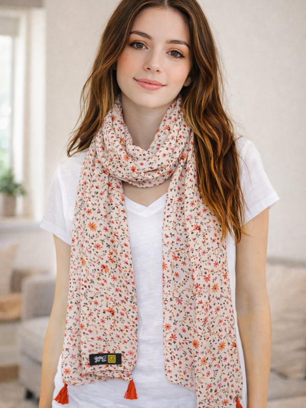 Stunning Pink Printed Muslin Regular Wear Scarves/Stoles for Women SC6