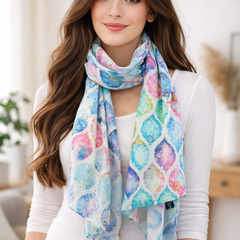 Dazzling Multicolor Printed Muslin Regular Wear Scarves/Stoles for Women SC51