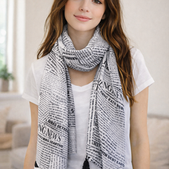 Alluring Navy Blue Printed Muslin Regular Wear Scarves/Stoles for Women SC58
