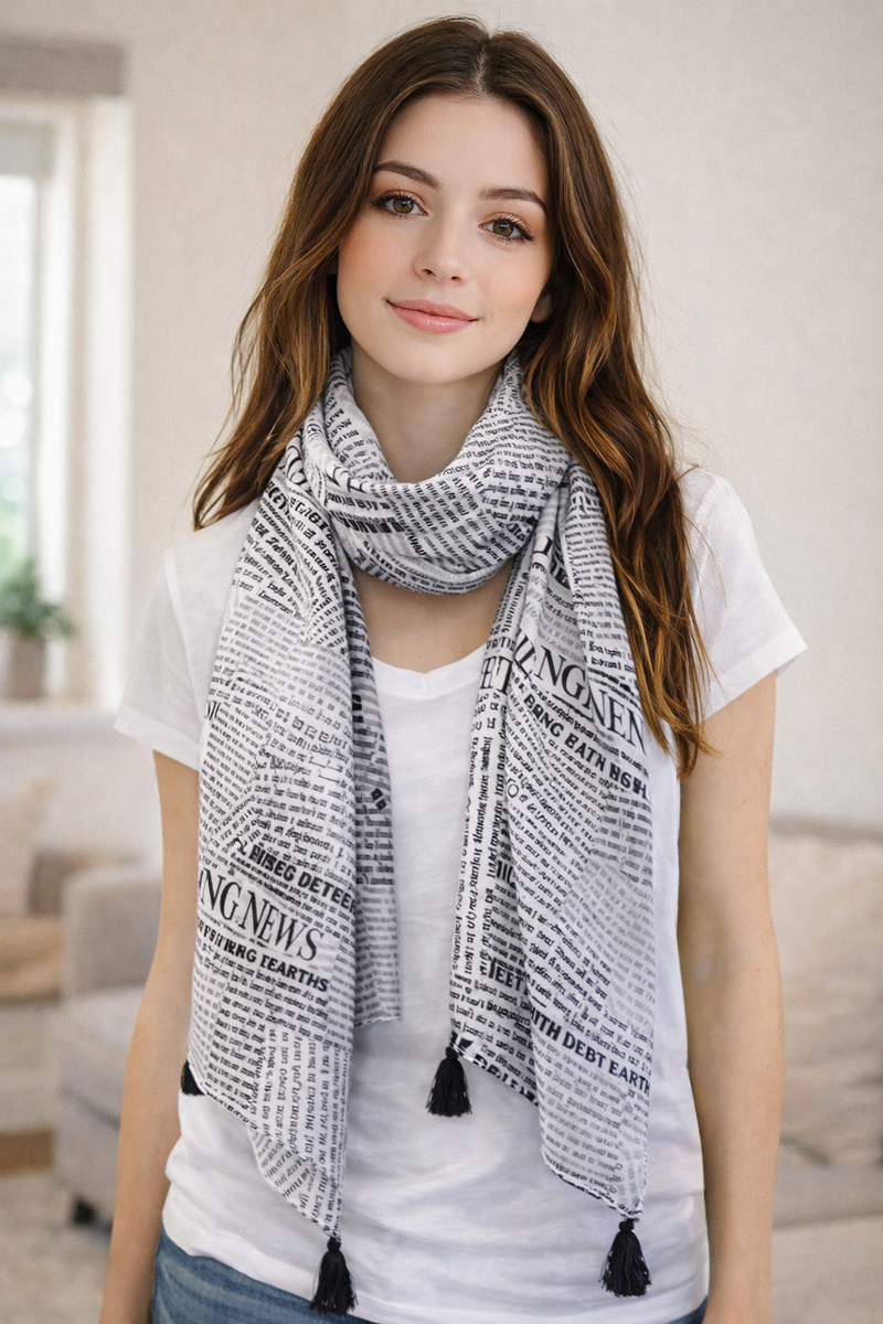 Alluring Navy Blue Printed Muslin Regular Wear Scarves/Stoles for Women SC58