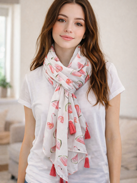 Appealing Multicolor Printed Muslin Daily Wear Scarves/Stoles for Women SC60