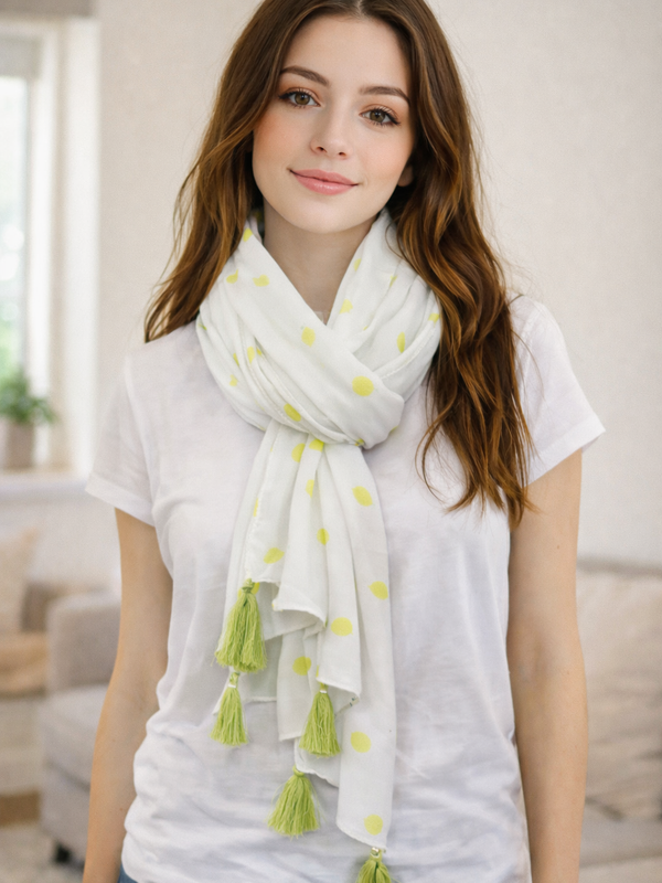Splendid Green Printed Muslin Designer Scarves/Stoles for Women SC63