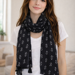 Appealing Multicolor Printed Muslin Casual Scarves/Stoles for Women SC68