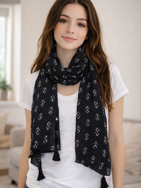 Appealing Multicolor Printed Muslin Casual Scarves/Stoles for Women SC68