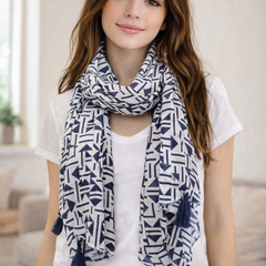 Stunning white Printed Muslin Everyday Stylish Scarves/Stoles for Women SC69