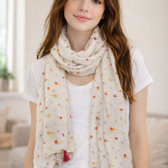 Splendid Blue Printed Muslin Designer Scarves/Stoles for Women SC70
