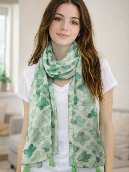 Elegant Multicolor Printed Muslin Daily Wear Scarves/Stoles for Women SC8