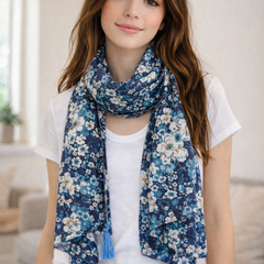 Pleasing Multicolor Printed Muslin Regular Wear Scarves/Stoles for Women SC71