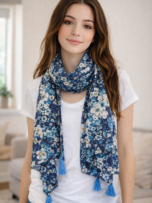 Pleasing Multicolor Printed Muslin Regular Wear Scarves/Stoles for Women SC71