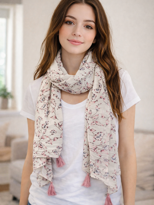 Splendid Blue Printed Rayon Casual Scarves/Stoles for Women SC74