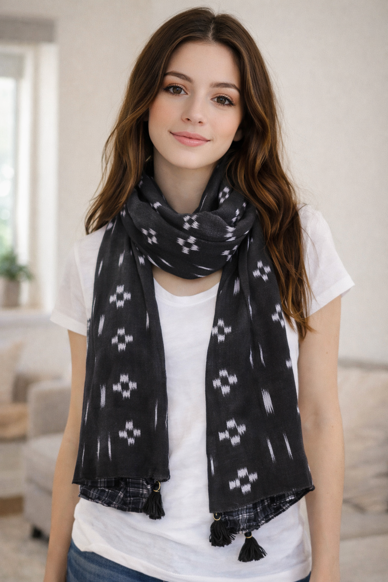 Pleasing Blue Printed Rayon Lightweight Scarves/Stoles for Women SC78