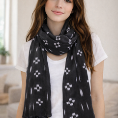 Pleasing Blue Printed Rayon Lightweight Scarves/Stoles for Women SC78