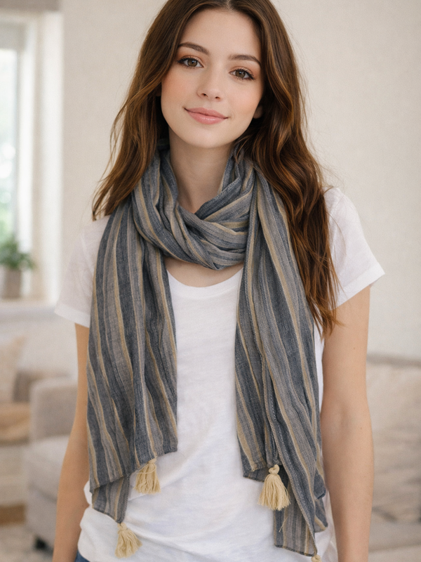 Beautiful Grey Tie Dye Muslin Everyday Scarves/Stoles for Women SC93