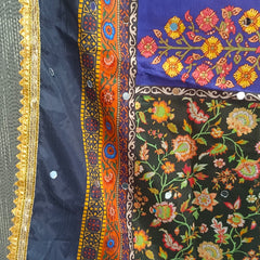 Multicolor Printed Patchwork Gaji Silk Dupatta | Traditional Ethnic Designer Dupatta DB3001