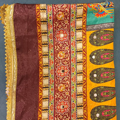 Multicolor Patchwork Printed ART SILK Dupatta DB3014