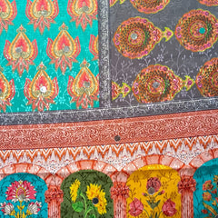 Multicolor Patchwork Printed ART SILK Dupatta DB3014