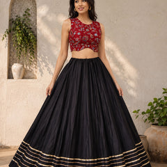 Cotton Silk Stitched Only Lehenga
