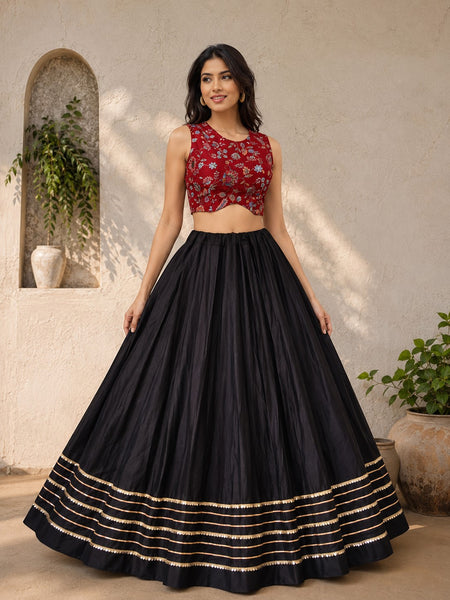 Cotton Silk Stitched Only Lehenga