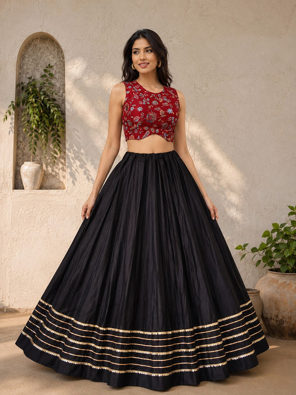 Cotton Silk Stitched Only Lehenga