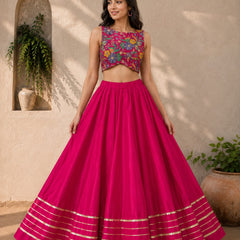 Cotton Silk Stitched Only Lehenga