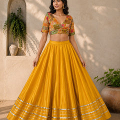 Cotton Silk Stitched Only Lehenga
