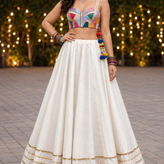 Cotton Silk Stitched Only Lehenga