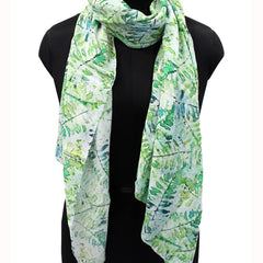 Splendid Green Printed Muslin Designer Scarves/Stoles for Women SC63